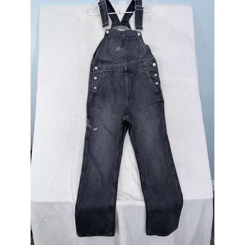 FRAME Overalls Womens S 32x27 Black Denim Straight Leg